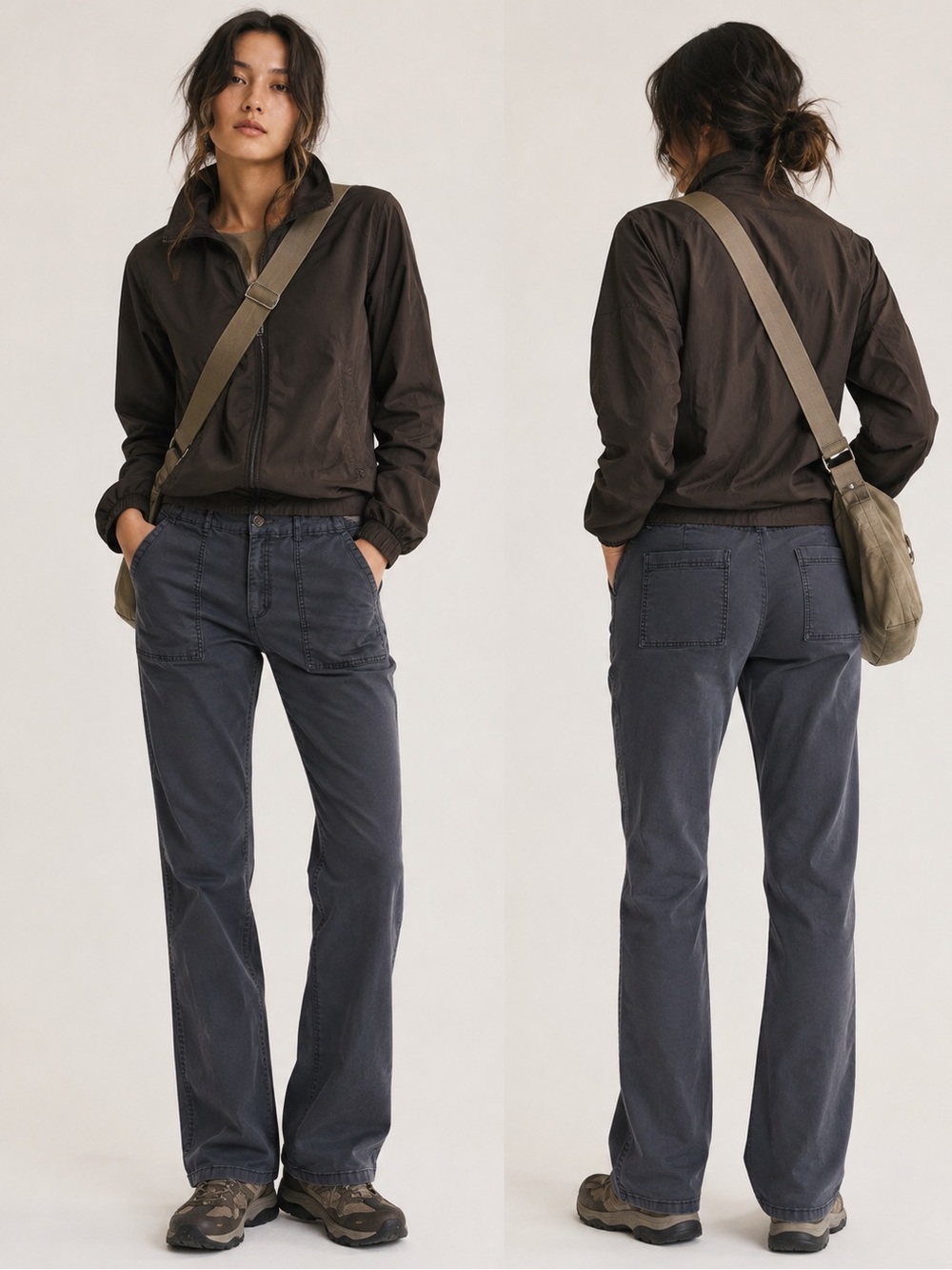 Daily Ritual Navy Washed Blue Straight Leg Casual Normcore Utility Jeans -Size 1